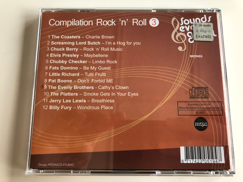 Sounds evergreen / Compilation Rock 'N' Roll 3 / Sounds Evergreen Audio CD 2007 / NICO003