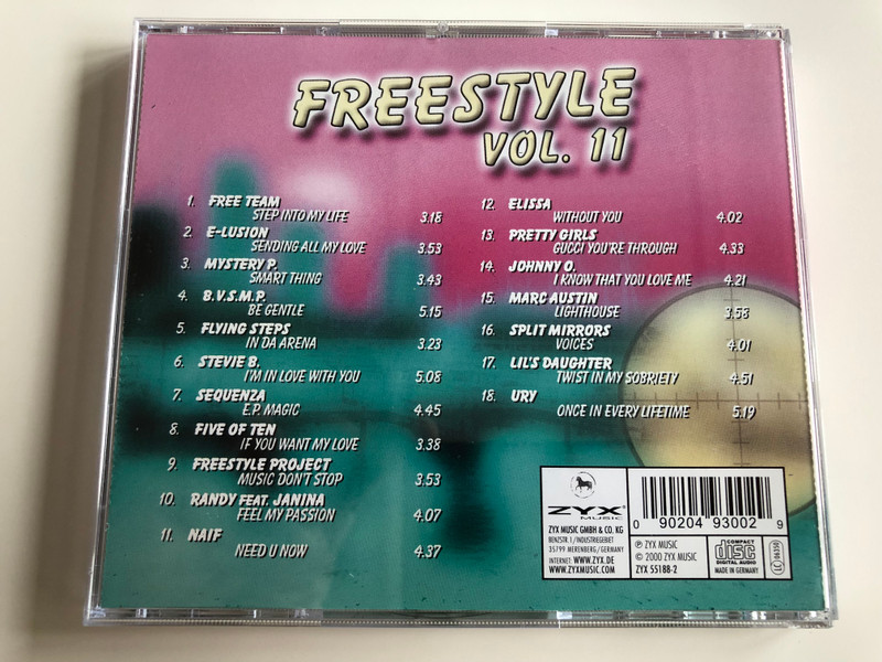 Freestyle Vol. 11 / Flying Steps, Stevie B., B. V. S. M. P., Free Team, Pretty Girls,... and more / ZYX Music Audio CD 2000 / ZYX 55188-2