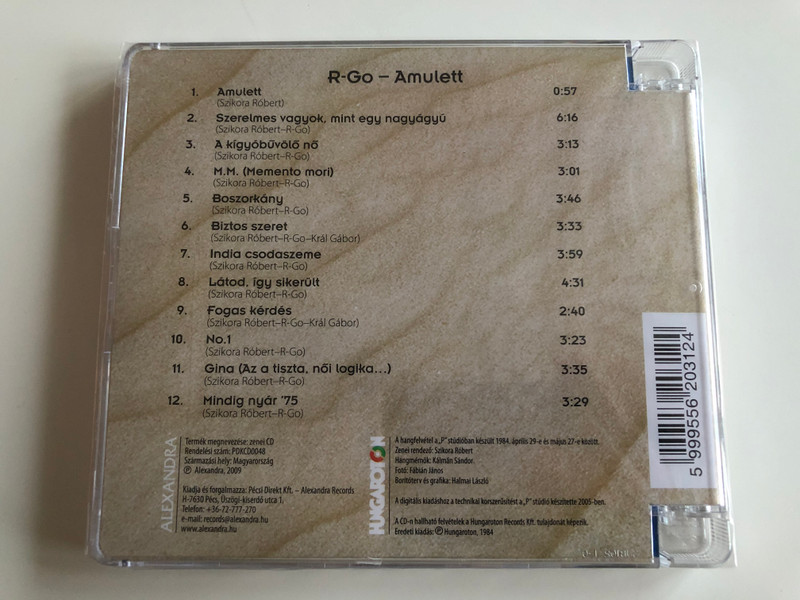 Amulett - R-GO ‎/ Könnyűzenei Archívum / Alexandra Records Audio CD 2009 Stereo / 5999556203124