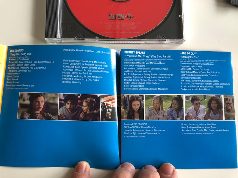 Original Motion Picture Soundtrack / Drive Me Crazy / Zomba Recording Audio CD 1999 / 0524212
