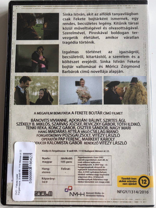 A fekete bojtár DVD 2015 / Directed by Vitézy László / Starring: Vivianne Bánovits, Bálint Adorjáni, Ági Szirtes (5999860186427)