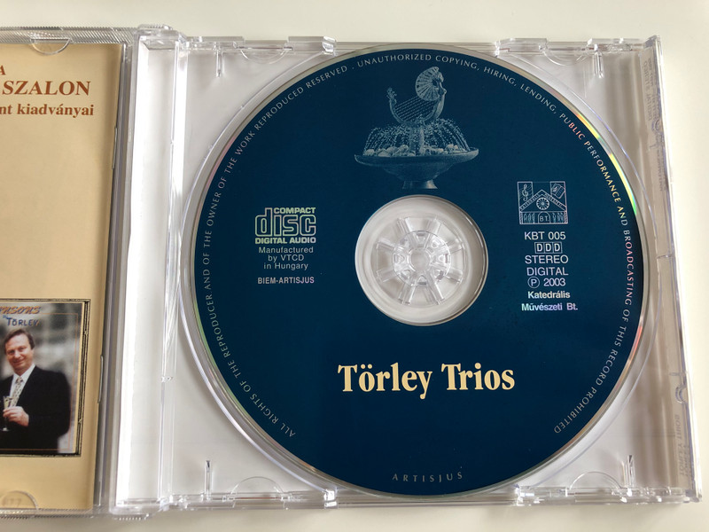 Triok Torleyvel - Torley Trios / Katedralis Muveszeti Bt. Audio CD 2003 Stereo / KBT 005