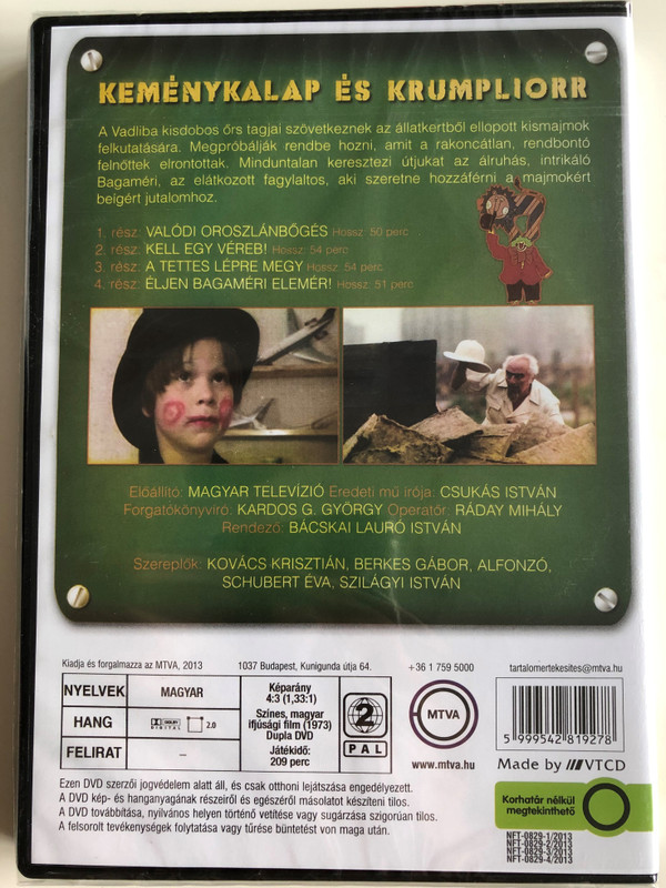 Keménykalap és krumpliorr 2DVD 1974 / Directed by Bácskai Lauró István / Starring: Kovács Krisztián, Berkes Gábor, Alfonzó, Schubert Éva, Szilágyi István / Hungarian animation - Hardhat & Potatonose