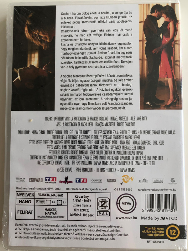 Un bonheur n'arrive jamais seul DVD 2012 A Boldogság sosem jár egyedül (Happiness never comes alone) / Directed by James Huth / Starring: Sophie Marceau, Gad Elmaleh, Maurice Barthélémy (5999542819421)