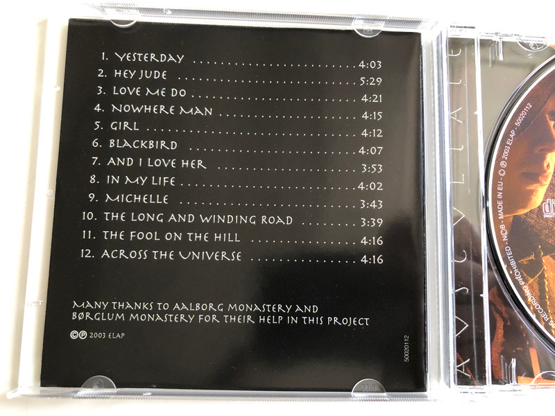 Gregorian Chants - Songs Of The Beatles / Performed By Avscvltate ‎/ Elap Music ‎Audio CD 2003 / 50020112