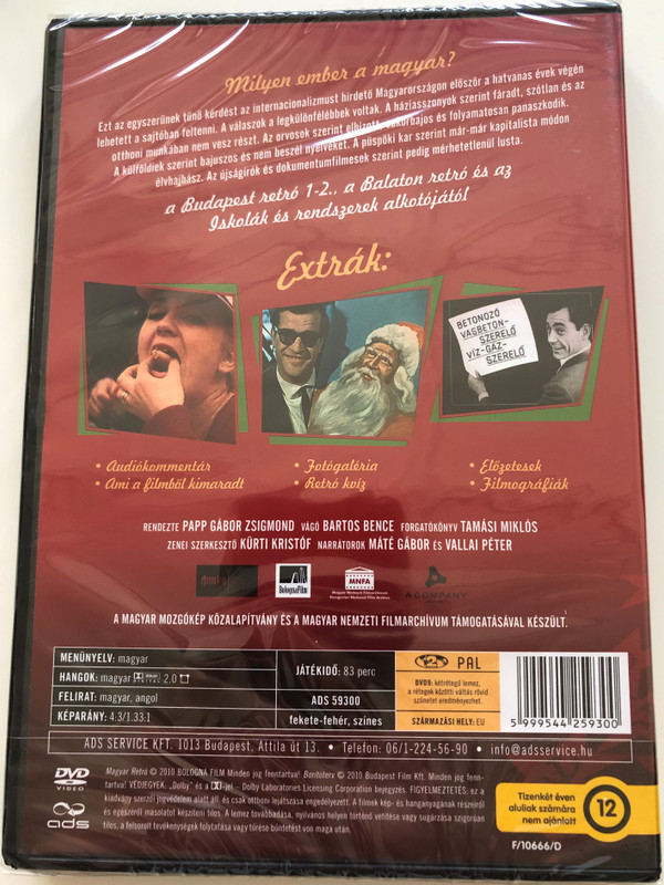 Magyar Retró DVD 2010 Part 1. Milyen ember a magyar? / Directed by Papp Gábor Zsigmond / Narrated by Máté Gábor, Vallai Péter / Life in Hungary in the 60's and 70's - documentary (5999544259300)