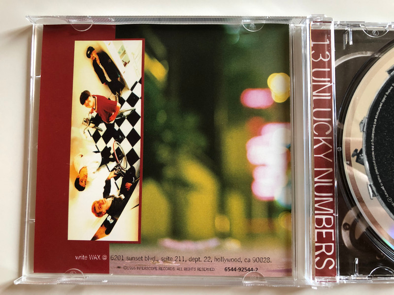 Wax -  13 Unlucky Numbers / Interscope Records Audio CD 1995 / 6544-92544-2