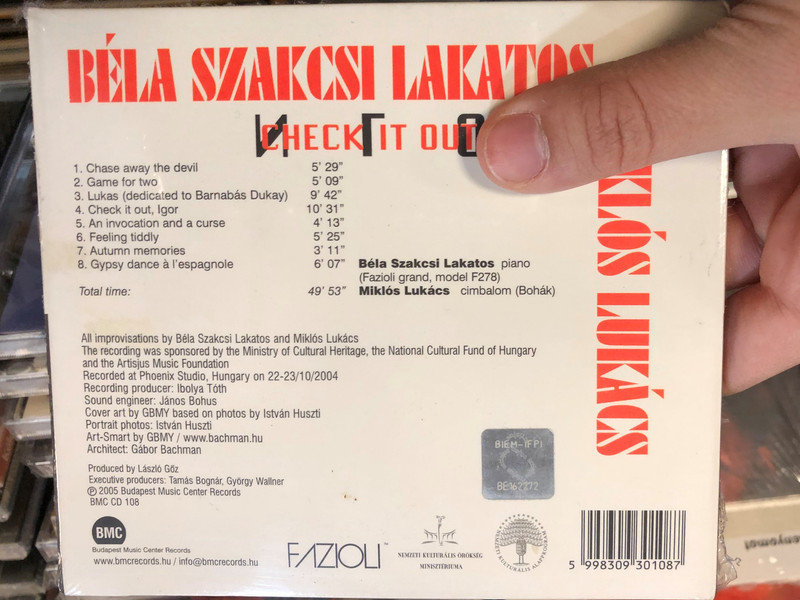 Béla Szakcsi Lakatos, Miklós Lukács ‎– Check It Out, Igor / Budapest Music Center Records ‎Audio CD 2005 / BMC CD 108