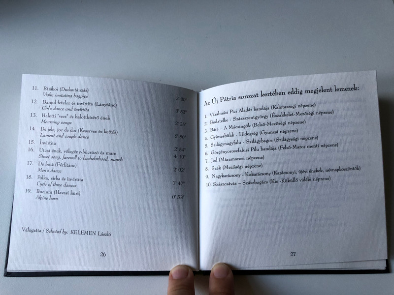 Új Pátria - Az Utolsó Óra Gyűjteményéből (1997-1998) / Békás-Vidéki Népzene / Gyergyódamuk–Békásszoros / Collected Village Music From Bicaz Region / Fonó Records ‎Audio CD 2000 / FA-111-2