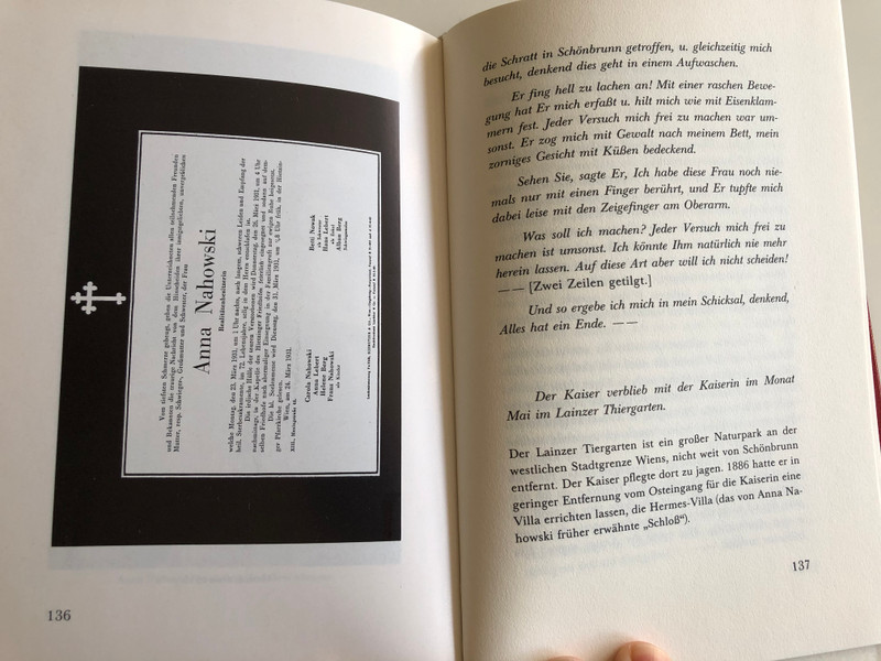 Anna Nahowski und Kaiser Franz Joseph by Friedrich Saathen (Hg.) / Aufzeichnungen / BÖHLAUS 1986 / Historical records of Franz Joseph I and his mistress / Hardcover (3205050371)