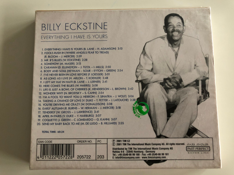 Billy Eckstine - Everything I Have Is Yours / Past Perfect Silver Line Audio CD 2001 / 205722-203