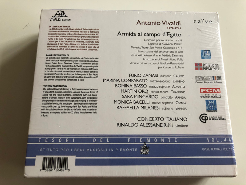 Vivaldi – Armida Al Campo D'Egitto / Concerto Italiano, Rinaldo Alessandrini ‎/ Naïve ‎3x Audio CD 2010 / OP 30492