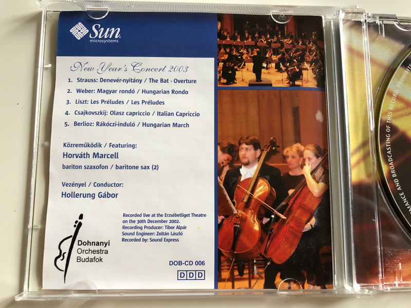 New Year's Concert 2003 / Dohnanyi Orchestra Budafok Audio CD / DOB-CD 006