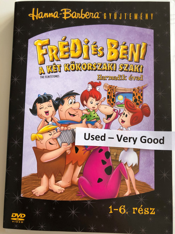 The Flintstones Season 3 DVD 1966 Frédi és Béni A két kőkorszaki szaki / Season 3 / Harmadik évad / Episodes 1-6 / Disc 1 / Hanna-Barbera / Animated Classic (5999048907882)