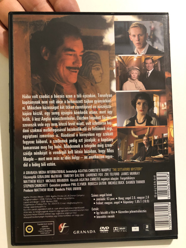 Marple: The Sittaford Mystery DVD 2006 A Sittaford-Rejtély - Agatha Cristie - Marple / Directed by Paul Unwin / Starring: Geraldine McEwan, Timothy Dalton, Michael Brandon, Laurence Fox (5999546332223)