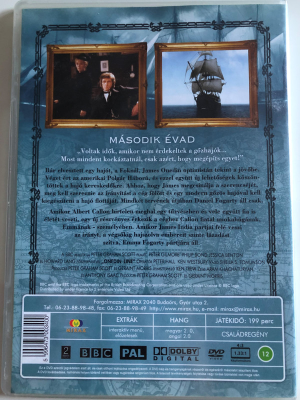 The Onedin Line SEASON 2 DVD SET 1972 Az Onedin család TELJES Második évad 4 Lemez / Created by Cyril Abraham / Starring: Peter Gilmore, Anne Stallybrass, Jessica Benton, Howard Lang / BBC UK TV series / 4DVD (OnedinDvdSet)