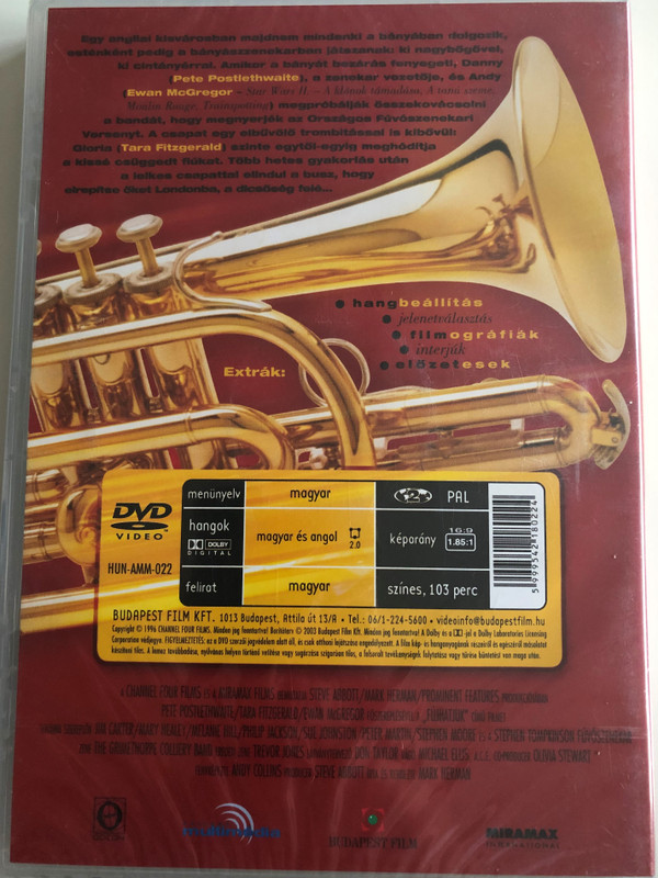 Brassed off DVD 1996 Fújhatjuk! / Directed by Mark Herman / Starring: Pete Postlethwaite, Tara Fitzgerald, Ewan McGregor, Jim Carter (5999542180224)