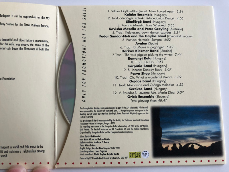 22nd Kalaka-Ebu Folk Festival / 5-9 July 2001 Miskolc-Diosgyor / Gryllus Audio CD 2001 / GCD 027