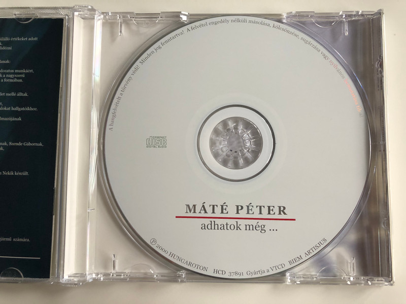 Mate Peter - adhatok meg... / Mate Peter Eredeti Enekhangja Uj Hangszerelessel / Hungaroton Audio CD 2000 / HCD 37891