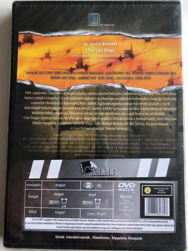 The Last Drop DVD Az Utolsó Bevetés / Directed by Colin Teague / Starring: Billy Zane, Michael Madsen, Karel Roden, Tommy Flanagan (5999882843827)
