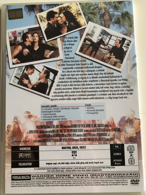 America's Sweethearts DVD 2001 Amerika kedvencei / Directed by Joe Roth / Starring: Julia Roberts, Billy Crystal, Catherine Zeta-Jones, John Cusack (AmericasSweetheartsDVD)