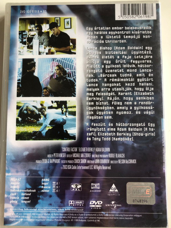 Control Factor DVD 2003 Egy irányított elme / Directed by Nelson McCormick / Starring: Elizabeth Berkley, Adam Baldwin (5050582061987)
