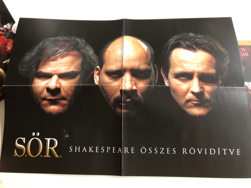 S.Ö.R. Shakespeare Összes Rövidítve DVD 2012 Shakespeare's works in short / Book + DVD - Könyv + DVD / Written by Adam Long, Daniel Singer, Jess Winfield / Actors: Kálid Artúr, Gáspár András, Kálloy Molnár Péter (9789638786777)