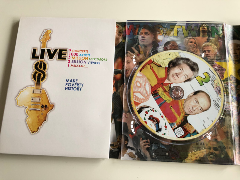 Live 8 DVD July 2nd 2005 / The long Walk to Justice / 9 concerts - 1000 artists - 2 Million Spectators - Make Povert History / Paul Mccartney, Coldplay, Elton John, Dido, Josh Groban, Alicia Keys / 4 DVD BOX (094634166898)