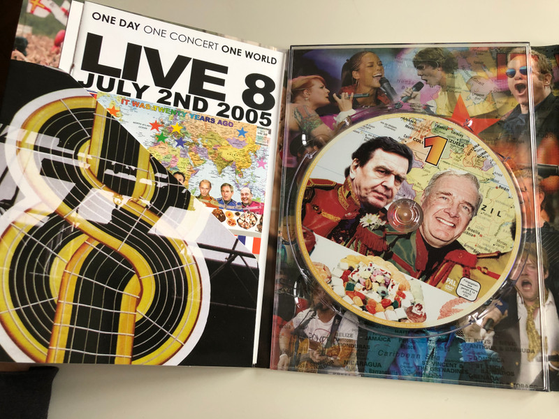 Live 8 DVD July 2nd 2005 / The long Walk to Justice / 9 concerts - 1000 artists - 2 Million Spectators - Make Povert History / Paul Mccartney, Coldplay, Elton John, Dido, Josh Groban, Alicia Keys / 4 DVD BOX (094634166898)
