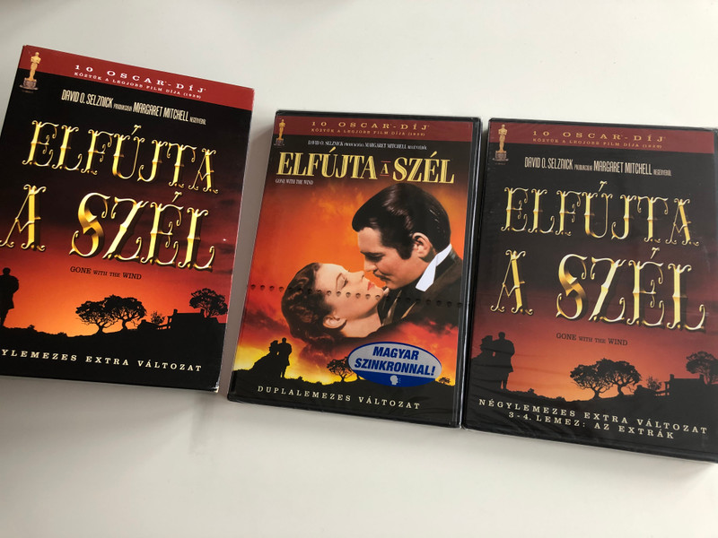 Gone with the Wind DVD 1939 Elfújta a szél / 4 disc Special Edition / Négylemezes extra változat / Directed by Victor Fleming / Starring: Clark Gable, Vivien Leign, Leslie Howard, Olivia de Havilland (5999048910011)