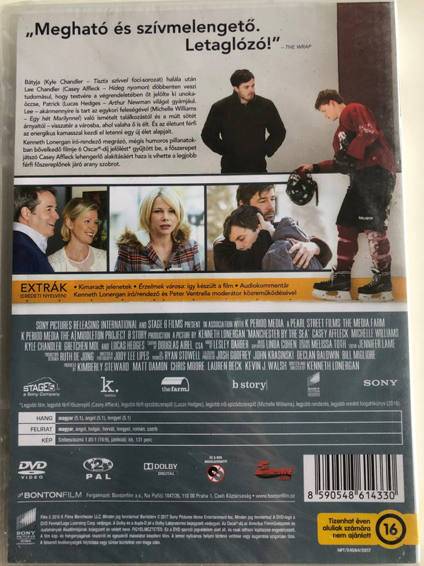 Manchester by the Sea DVD 2016 A régi város / Directed by Kenneth Lonergan / Starring: Casey Affleck, Michelle Williams, Kyle Chandler, Lucas Hedges (8590548614330)