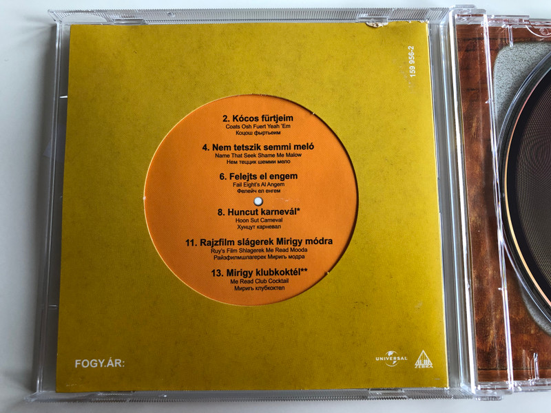 Irigy Hónalj Mirigy ‎– Ráncdalfesztivál / Zebra Audio CD 2000 / 159 956-2