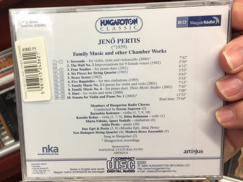 Jenő Pertis - Family Music and other Chamber Works / Hungaroton Classic Audio CD 2006 Stereo / HCD 32436