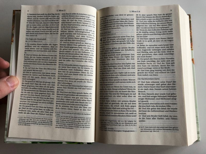 German language Bible / Leafy Cover / Die Bibel - Schlachter übersetzung - Version 2000 / Hardcover / CLV 2018 / 6th edition (9783893970216)