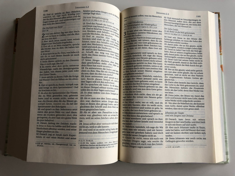 German language Bible / Leafy Cover / Die Bibel - Schlachter übersetzung - Version 2000 / Hardcover / CLV 2018 / 6th edition (9783893970216)