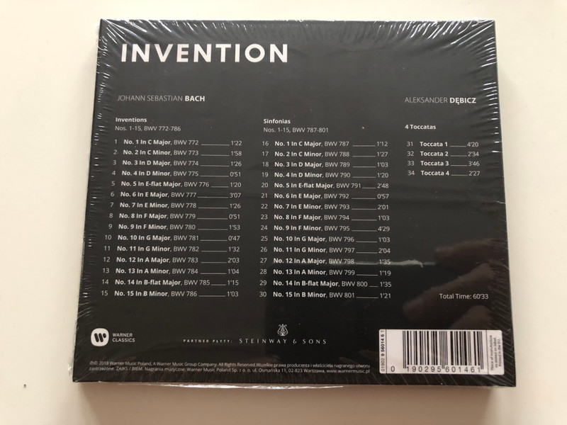 Invention - Aleksander Debicz / Warner Classics Audio CD 2018 / 0190295601461