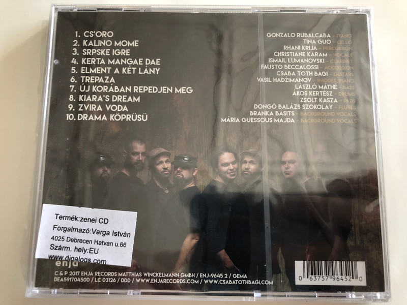 Csaba Toth Bagi ‎– Balkan Union / Enja Records ‎Audio CD 2017 / ENJ-9645 2