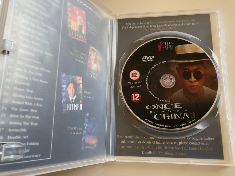 Once upon a time in china 3 DVD / Special Collector's Edition / Directed by Tsui Hark / Starring: Jet Li, Rosamund Kwan, Max Mok, Lau Shun (5032438505951)
