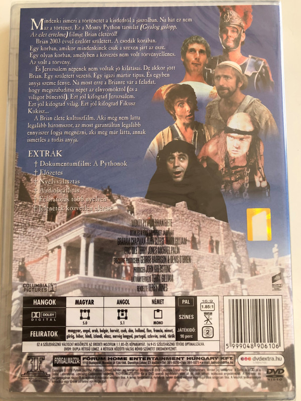 Monty Python's Life of Brian DVD 1979 Brian élete / Directed by Terry Jones / Starring: Graham Chapman, John Cleese, Terry Gilliam, Eric Idle (5999048906106)