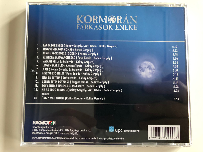 Kormorán ‎– Farkasok Éneke - Himnuszok Rossz Időkben / Hungaroton ‎Audio CD 2008 / HCD 71244