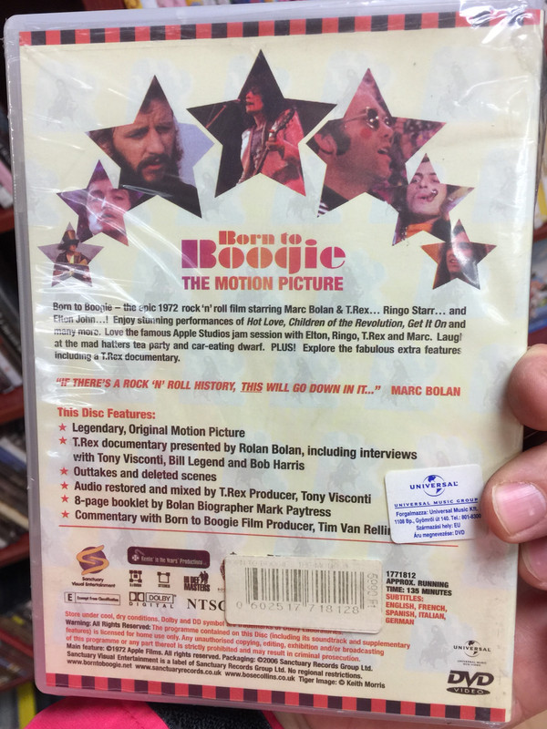 Born to Boogie - The motion picture DVD 1972 / T.Rex, Marc Bolan, Ringo Starr, Elton John / Legendary original motion picture (0602517718128)