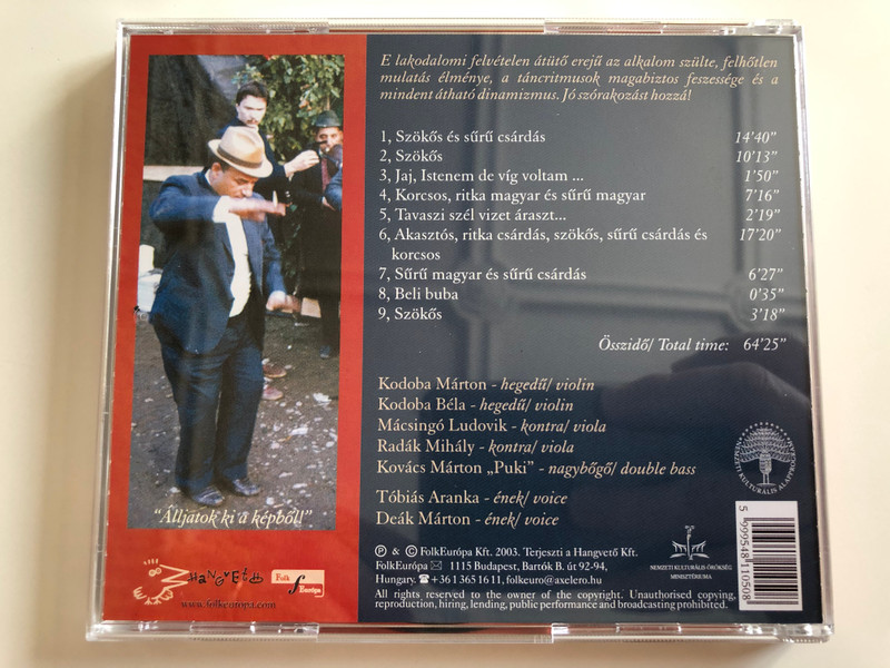 Magyarpalatkai Banda - Eskuvo Mezokeszuben / Fekete Antal gyujteseibol 1. / Folk Europa 2003 / FECD 011