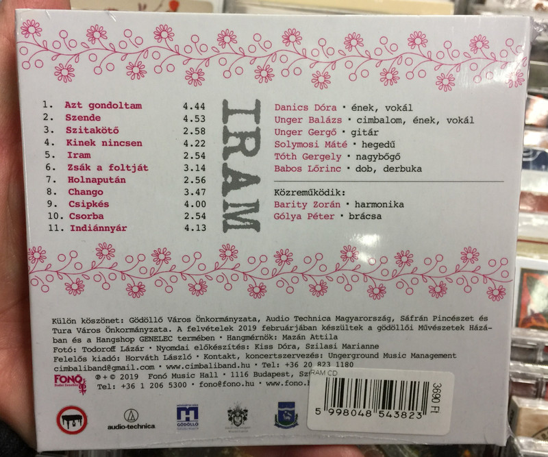 Cimbaliband es Danics Dora - Iram / Fonó Records Audio CD 2019 / 5998048543823