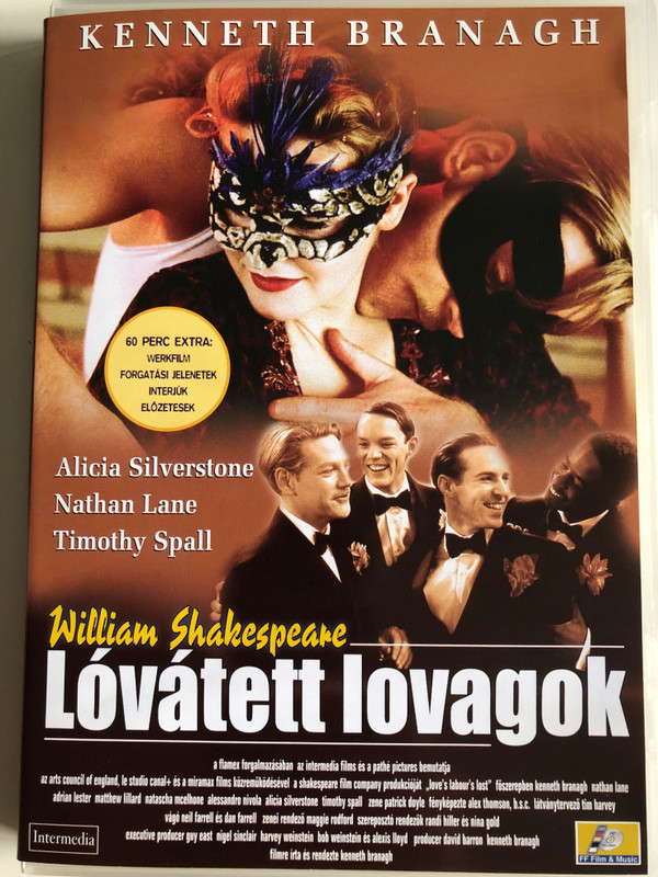 Love's Labour's Lost DVD 2000 Lóvátett Lovagok / Directed by Kenneth Branagh / Starring: Kenneth Branagh, Nathan Lane, Adrian Lester, Matthew Lillard, Natascha McElhone (5999545560153)