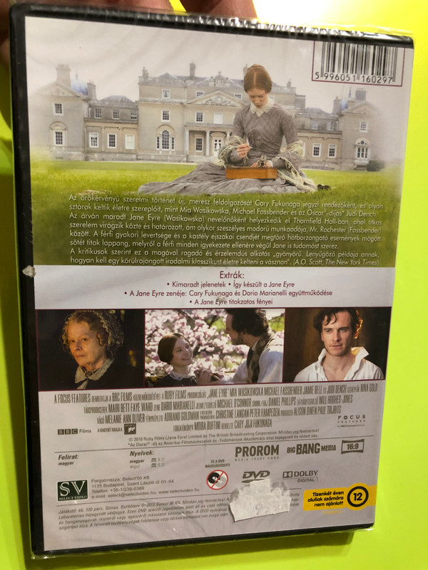 Jane Eyre DVD 2011 / Directed by Cary Joji Fukunaga / Starring: Mia Wasikowska, Michael Fassbender, Jamie Bell, Judi Dench (5996051160297)