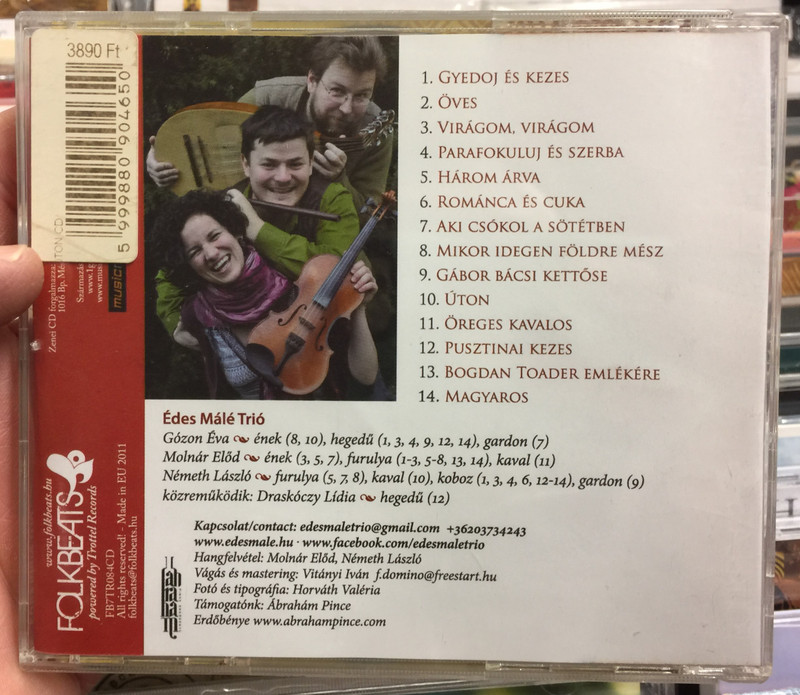 Édes Málé Trió ‎– Úton - Moldvai És Gyimesi Népzene / FolkBeats Audio CD 2011 / FB7TR084CD