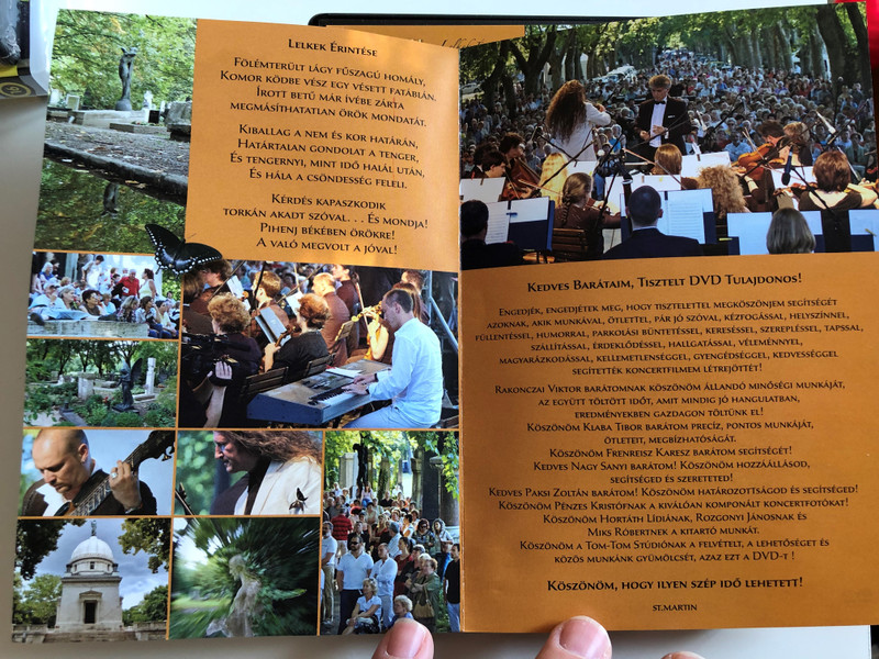 St. Martin - Lelkek érintése DVD 2009 Live Concert recording / Élő koncertfelvétel a csend napján, a Fiumei Úti Nemzeti Sírkertben / Váci Szimfonikusok / Tom-Tom Records TTDVD128 (5999524961292)