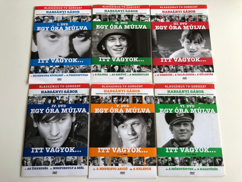 Egy óra múlva itt vagyok... DVD SET 6 DVD 1971-1974 / Directed by Wiedermann Károly / Starring: Harsányi Gábor, Kállai Ferenc, Benkő Gyula, Ajtay Andor / 14 Episodes / Classic Hungarian TV Series / 14 epizód (EgyÓraMúlvaDVDSET)