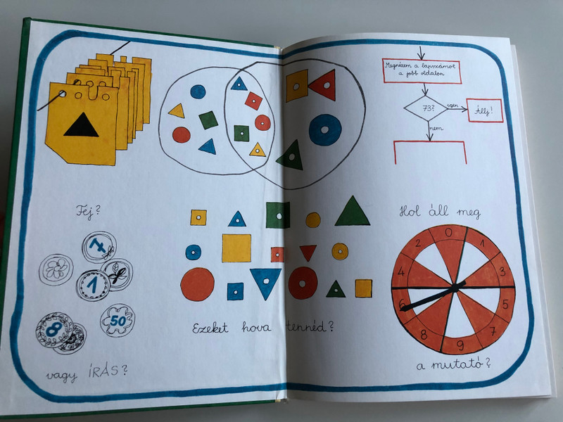 Játsszunk matematikát! by Varga Tamás / Let's play maths! Hungarian language book for children age 9 and up / Folyamatábrák, lyukártyák, valószínűség / Flow charts, punch cards, probability / Móra könyvkiadó 1974 (9631101185)