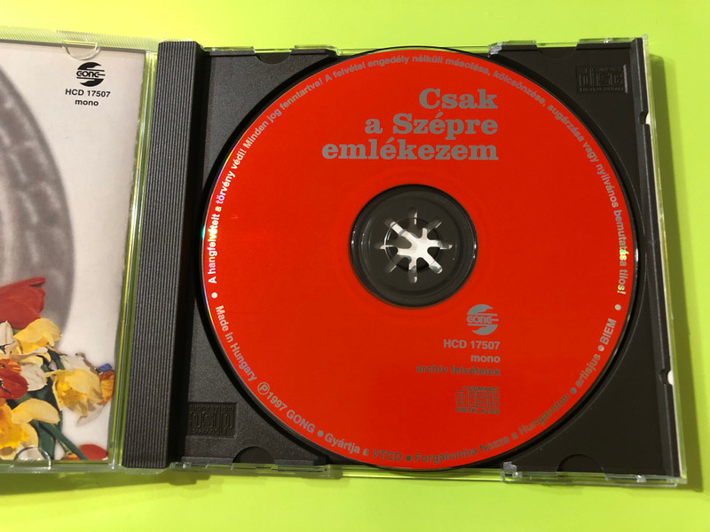 Csak A Szépre Emlékezem / Gong ‎Audio CD 1997 / HCD 17507 / Magyar Örökzöld slágerek eredeti felvételei, legendás előadókkal / Archív felvételek (5991811750725)